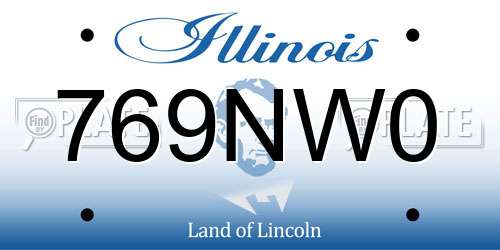 769NW0 Illinois License Plate