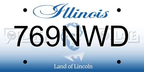 769NWD Illinois License Plate