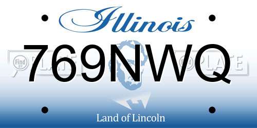 769NWQ Illinois License Plate