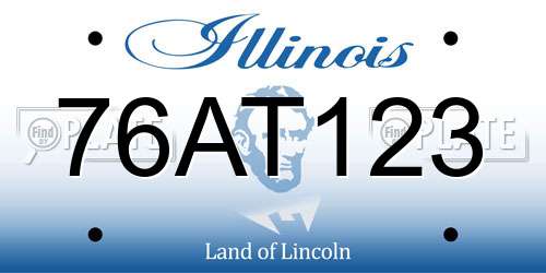 76AT123 Illinois License Plate