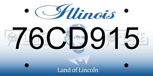 76CD915 Illinois License Plate