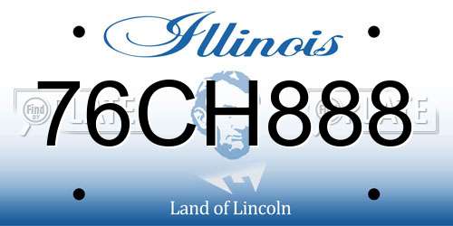 76CH888 Illinois License Plate