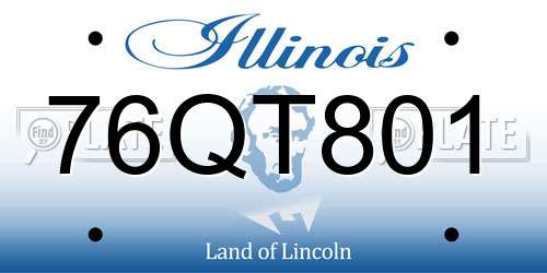 76QT801 Illinois License Plate