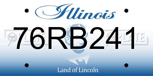 76RB241 Illinois License Plate