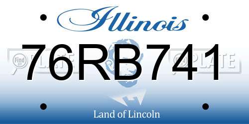 76RB741 Illinois License Plate