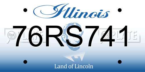 76RS741 Illinois License Plate