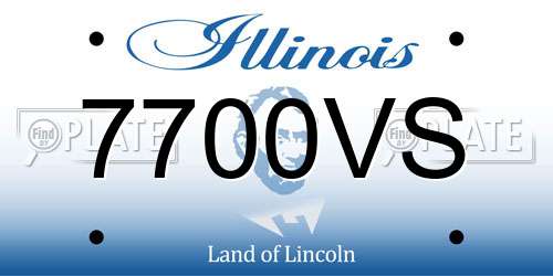 7700VS Illinois License Plate