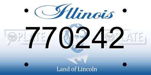 770242 Illinois License Plate