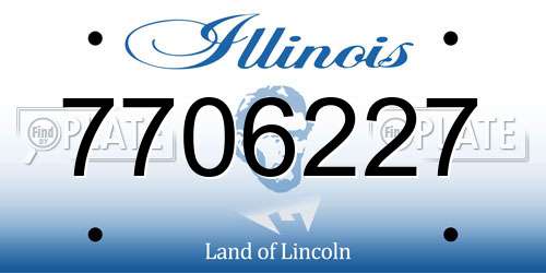 7706227 Illinois License Plate