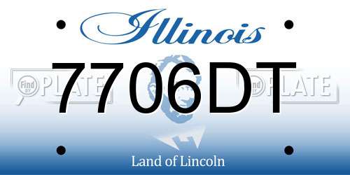 7706DT Illinois License Plate