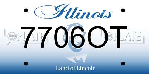 7706OT Illinois License Plate