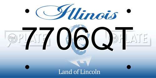 7706QT Illinois License Plate