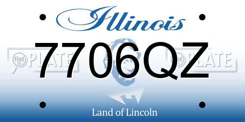 7706QZ Illinois License Plate
