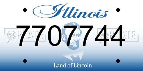 7707744 Illinois License Plate