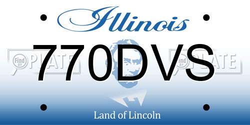 770DVS Illinois License Plate