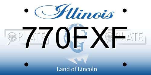 770FXF Illinois License Plate