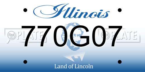 770G07 Illinois License Plate