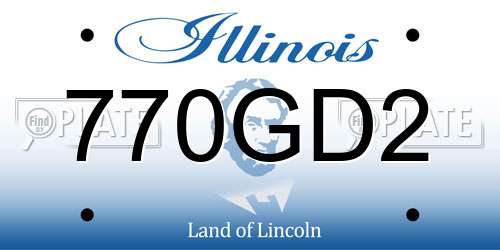 770GD2 Illinois License Plate