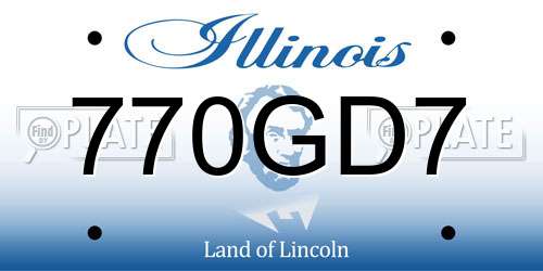 770GD7 Illinois License Plate