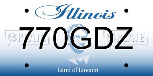 770GDZ Illinois License Plate