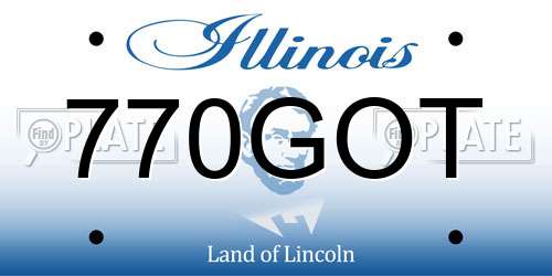 770GOT Illinois License Plate