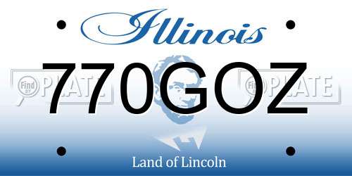 770GOZ Illinois License Plate