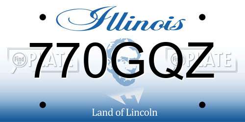 770GQZ Illinois License Plate