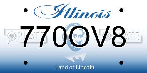 770OV8 Illinois License Plate