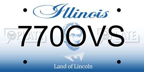 770OVS Illinois License Plate