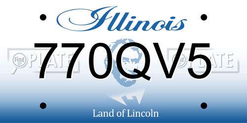 770QV5 Illinois License Plate
