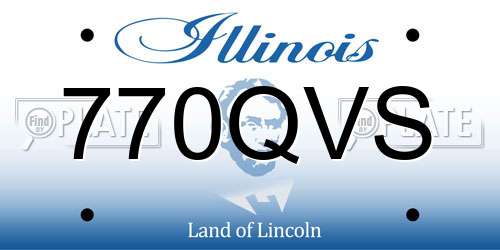 770QVS Illinois License Plate