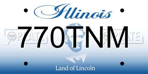 770TNM Illinois License Plate