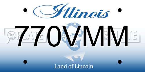 770VMM Illinois License Plate