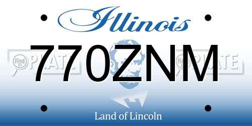 770ZNM Illinois License Plate