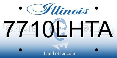 7710LHTA Illinois License Plate