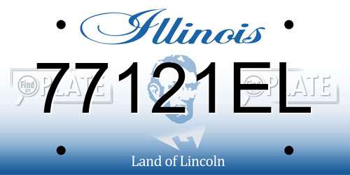 77121EL Illinois License Plate