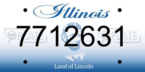 7712631 Illinois License Plate