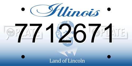 7712671 Illinois License Plate