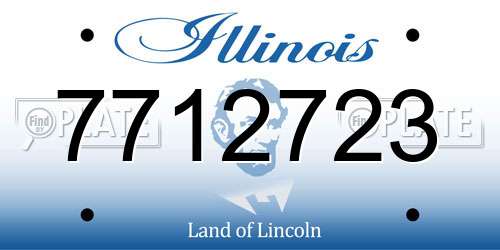 7712723 Illinois License Plate