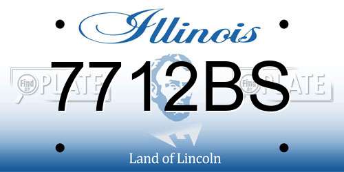 7712BS Illinois License Plate