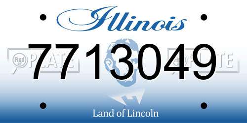 7713049 Illinois License Plate