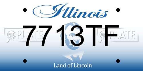 7713TF Illinois License Plate