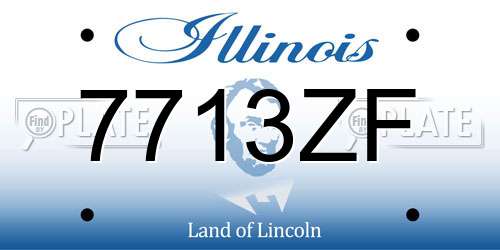 7713ZF Illinois License Plate