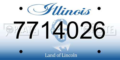 7714026 Illinois License Plate