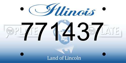 771437 Illinois License Plate