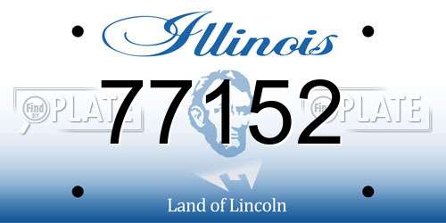 77152 Illinois License Plate