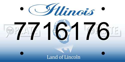 7716176 Illinois License Plate