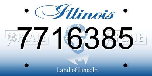 7716385 Illinois License Plate