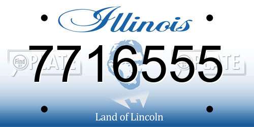 7716555 Illinois License Plate