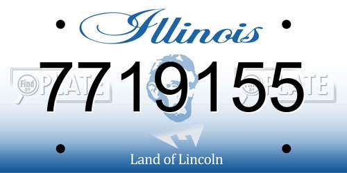 7719155 Illinois License Plate
